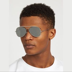 Acne Studios Spitfire Silver Aviator Sunglasses